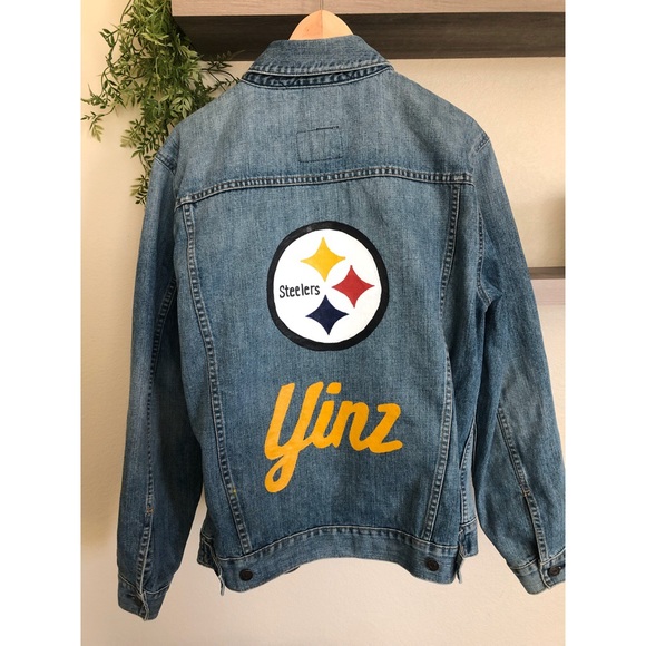 GAP Other - HANDPAINTED! // STEELERS JEAN JACKET